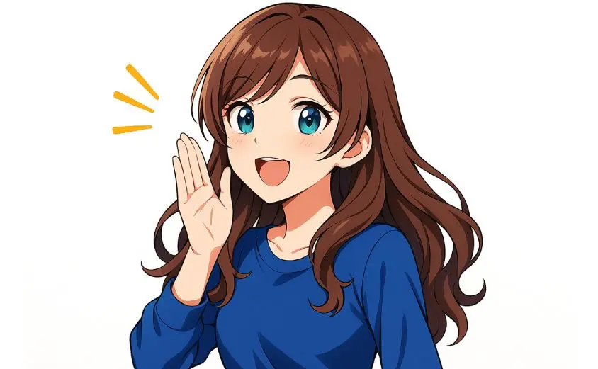 OTOBANANAで声を活かして配信する20代女性配信者のイラスト。女性がスマホに向かって楽しそうに話しかけている様子で、音声配信・雑談・趣味トークをイメージさせる構図